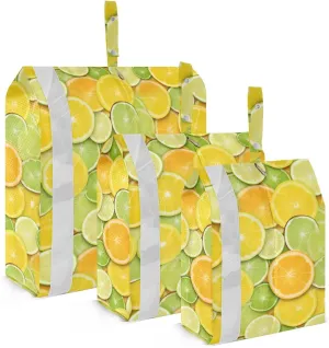Lemon Colorful Packing Cubes for Travel 3 Set Compression Travel Bags Suitcase Organizer Bags Set for Carry On