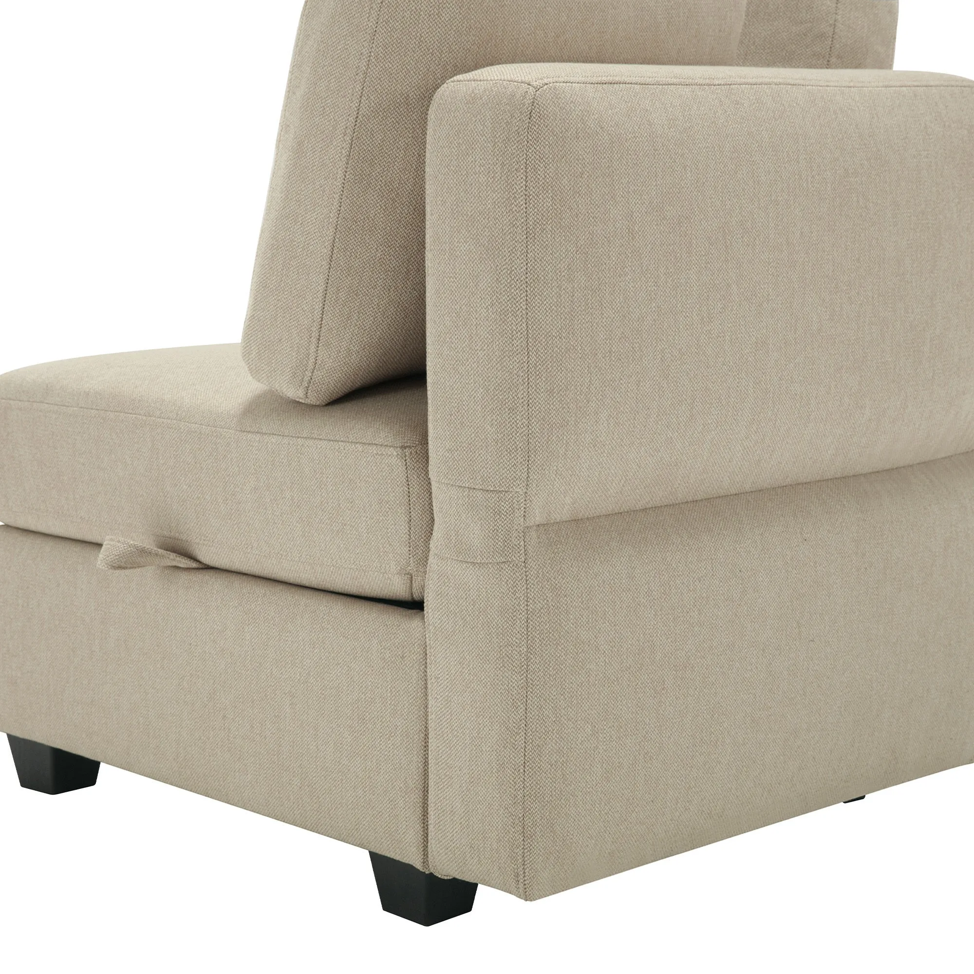 Living Room Furniture 7 Piece Set Including One 3-Seater Sofa and Two 2 Loveseats , Adjustable Arms and Backs Comforty Sofas & Couches with Comfy Seat and Arm Cushions - Beige