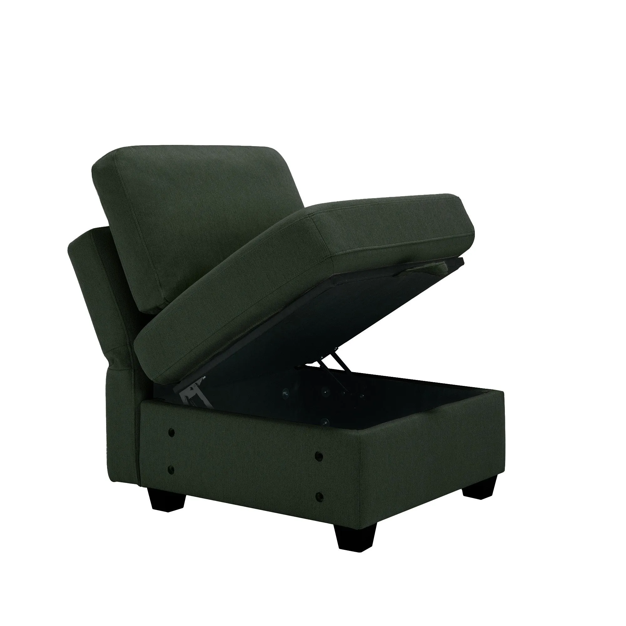 Living Room Furniture 7 Piece Set Including One 3-Seater Sofa and Two 2 Loveseats , Adjustable Arms and Backs Comforty Sofas & Couches with Comfy Seat and Arm Cushions - Green