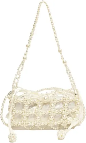 Luxury Pearl Bag Chain Bag Purse Bags, Artificial Pearl Clutch Crossbody Handmade Bags Evening Bags for Party Wedding Bridal Party Travel Prom 09