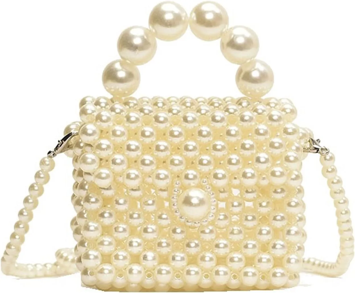 Luxury Pearl Bag Chain Bag Purse Bags, Artificial Pearl Clutch Crossbody Handmade Bags Evening Bags for Party Wedding Bridal Party Travel Prom 10