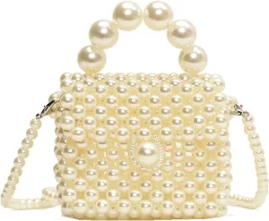 Luxury Pearl Bag Chain Bag Purse Bags, Artificial Pearl Clutch Crossbody Handmade Bags Evening Bags for Party Wedding Bridal Party Travel Prom 10