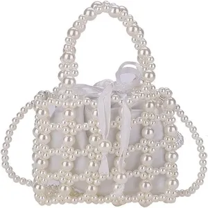 Luxury Pearl Bag Chain Bag Purse Bags, Artificial Pearl Clutch Crossbody Handmade Bags Evening Bags for Party Wedding Bridal Party Travel Prom 20