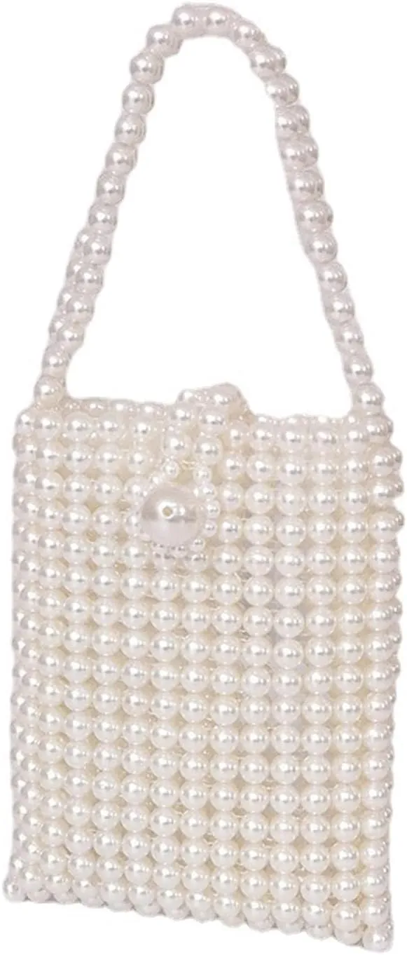 Luxury Pearl Bag Chain Bag Purse Bags, Artificial Pearl Clutch Crossbody Handmade Bags Evening Bags for Party Wedding Bridal Party Travel Prom 34