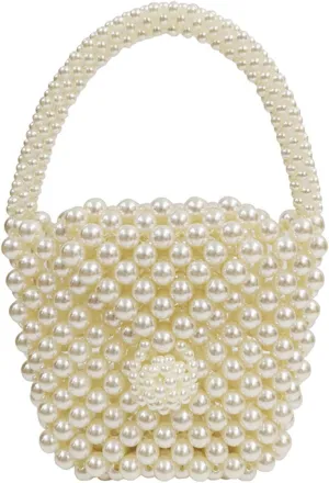 Luxury Pearl Bag Chain Bag Purse Bags, Artificial Pearl Clutch Crossbody Handmade Bags Evening Bags for Party Wedding Bridal Party Travel Prom 40