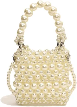 Luxury Pearl Bag Chain Bag Purse Bags, Artificial Pearl Clutch Crossbody Handmade Bags Evening Bags for Party Wedding Bridal Party Travel Prom 76