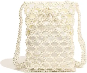 Luxury Pearl Bag Chain Bag Purse Bags, Artificial Pearl Clutch Crossbody Handmade Bags Evening Bags for Party Wedding Bridal Party Travel Prom 91