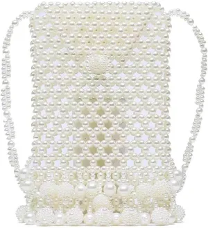Luxury Pearl Bag Chain Bag Purse Bags, Artificial Pearl Clutch Crossbody Handmade Bags Evening Bags for Party Wedding Bridal Party Travel Prom 96
