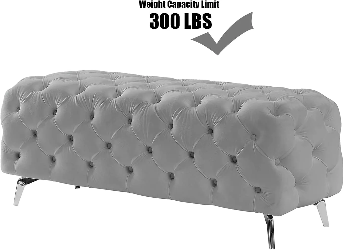 Luxury Velvet Window Bench for Bedroom Stylish Soft Padded