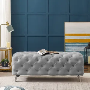 Luxury Velvet Window Bench for Bedroom Stylish Soft Padded