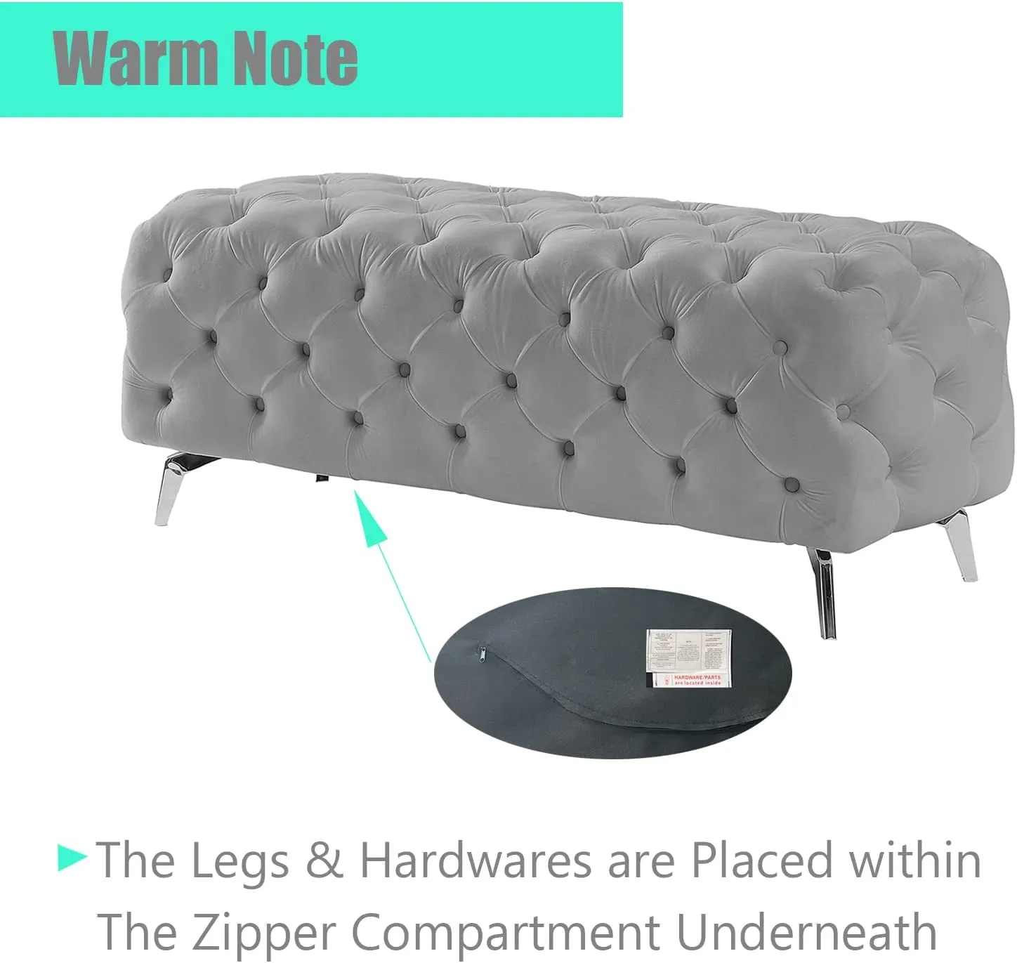Luxury Velvet Window Bench for Bedroom Stylish Soft Padded