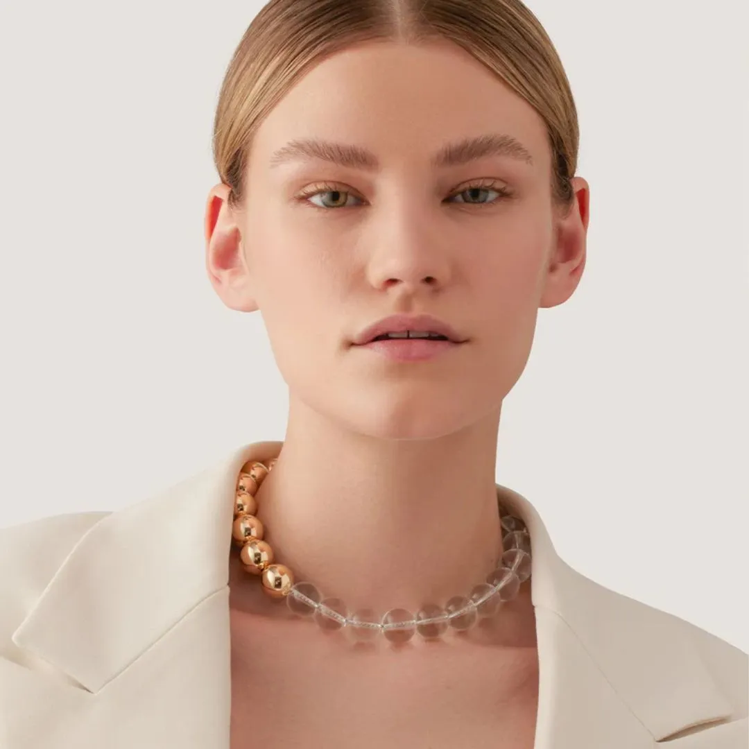 Lyra Necklace (Gold   Clear)