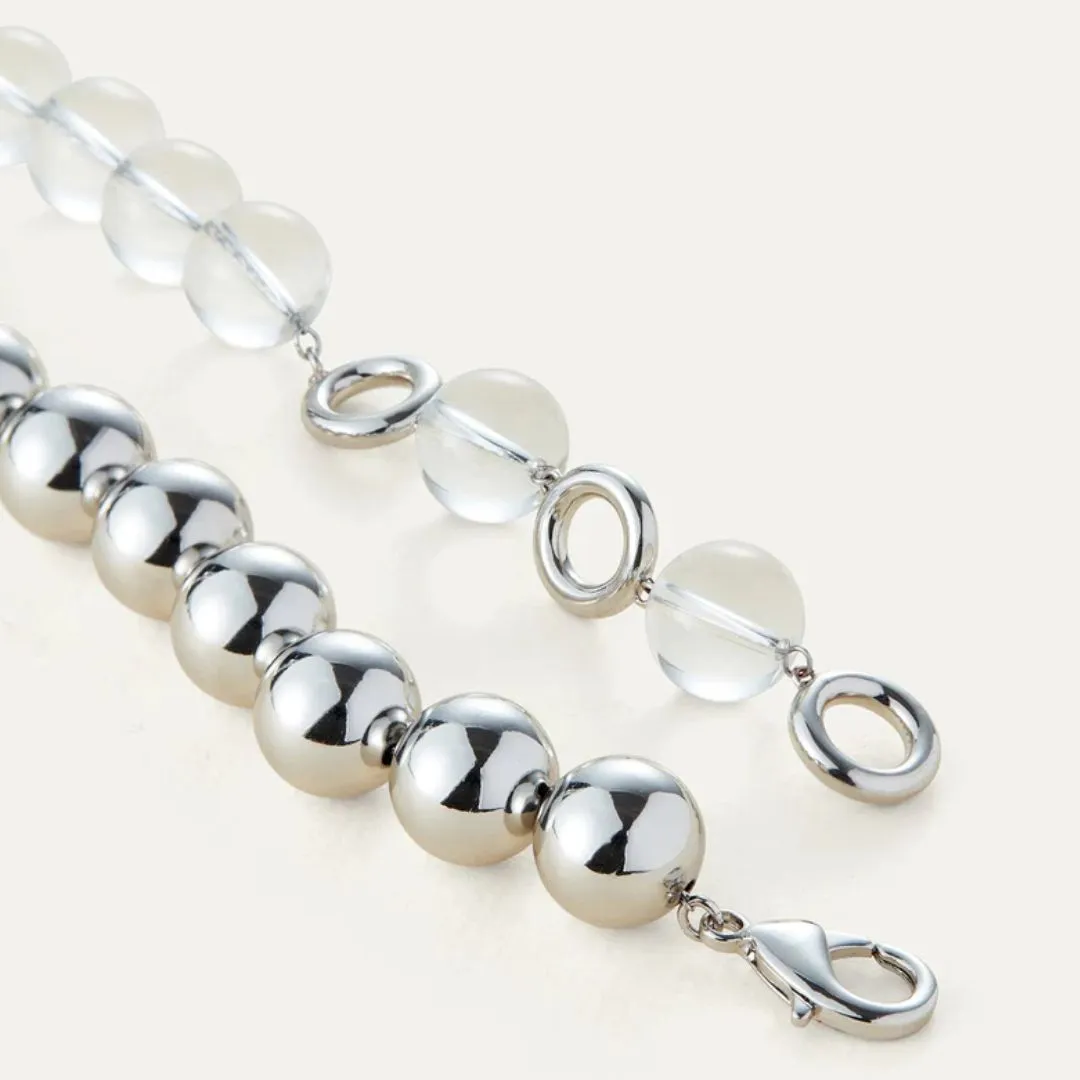 Lyra Necklace (Rhodium   Clear)