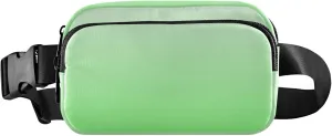Magnolia Cobalt Green Gradient Fanny Packs Women Waterproof Hip Pack Belt Pouch Cute Travel Waist Pack for Men
