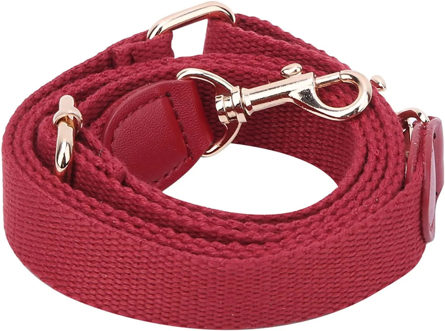 Messenger Bag Strap, 131cm Universal Replacement Shoulder Strap,Handmade DIY Luggage Parts Adjustable Crossbody Bag Leather Strap for Crossbody Bag Briefcase Messenger Bag (Red)