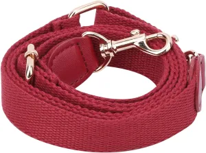 Messenger Bag Strap, 131cm Universal Replacement Shoulder Strap,Handmade DIY Luggage Parts Adjustable Crossbody Bag Leather Strap for Crossbody Bag Briefcase Messenger Bag (Red)