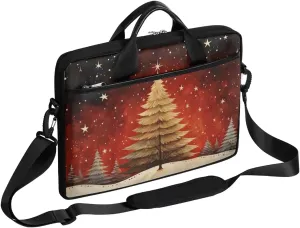 Modern Christmas Tree Design Laptop Shoulder Bag Tablet Computer Notebook Sleeve Messenger Bags Carrying Case with Strap Briefcase Tote for 14 15 in Laptops
