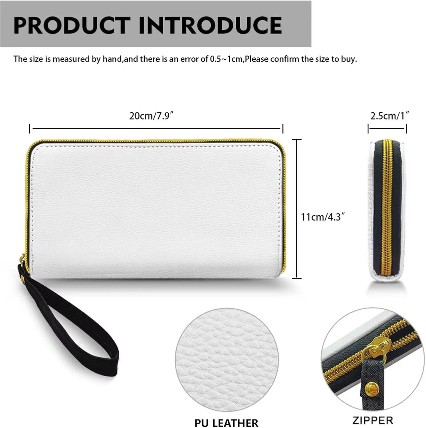 Modern Color Blocks Art Long Slim Wristlet Wallet for Women Abstract Colorblock Artwork Zipper Around Credit Card Holder Leather Billfold Clutch Wallets