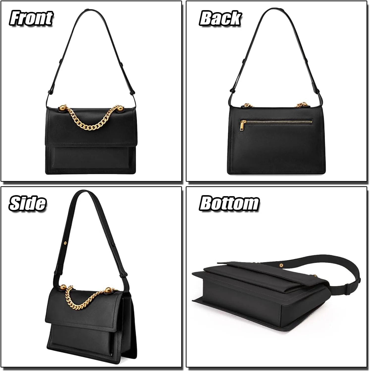 Modern Designer Shoulder Bag for Women Medium Leather Messenger Bags Elegant Hobo Bag Handbag for Ladies