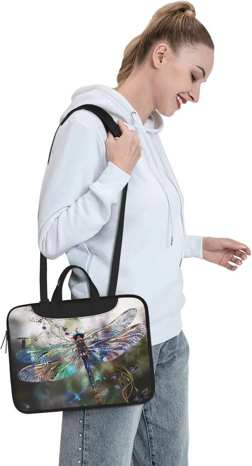 Modern Dragonfly Print Laptop Tote Bag Laptop Tote Bag Travel Bag Business Computer Bag Work Bag for Men Women
