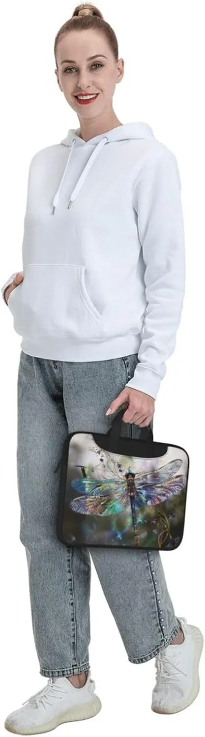 Modern Dragonfly Print Laptop Tote Bag Laptop Tote Bag Travel Bag Business Computer Bag Work Bag for Men Women