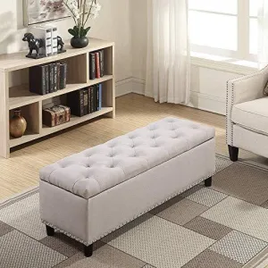 MODERN HOME Ottoman Pouffes with Storage Natural Color Standard Size
