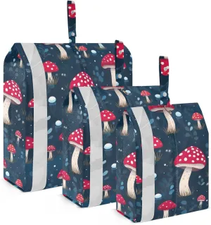 Mushrooms Leave Colorful Packing Cubes for Travel 3 Set Travel Bags Organizer Suitcase Organizer Bags Set for Travel