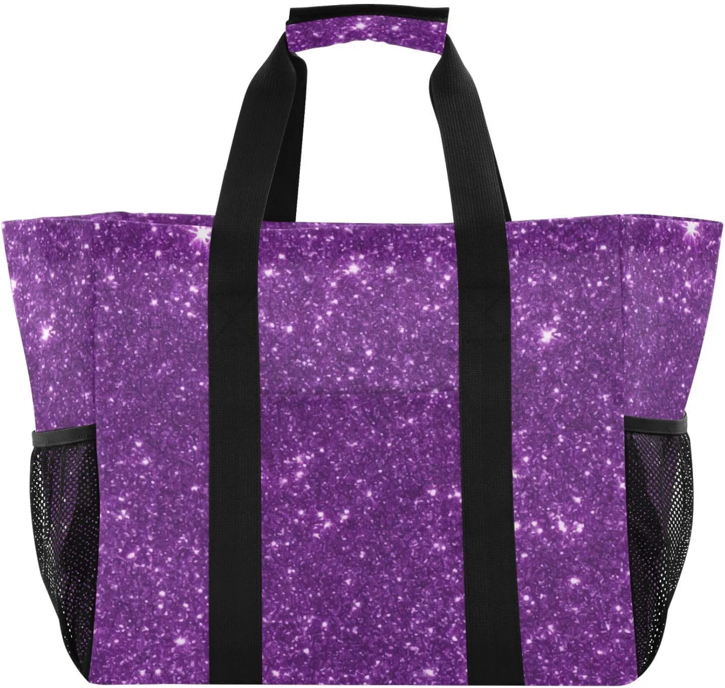 Nander Beautiful Flash Foldable Tote Bag Waterproof Sandproof Women Beach Bag Handbag Gym Bag Travel Shopping Bag