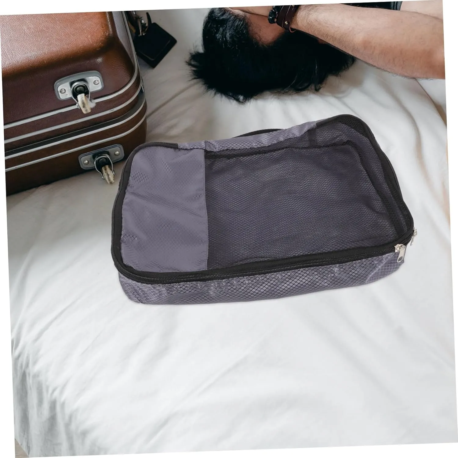NOLITOY Travel Suitcase Organizer Bag for Women Luggage Storage Bag Zipper Easy to Use for Packing Clothes Makeup