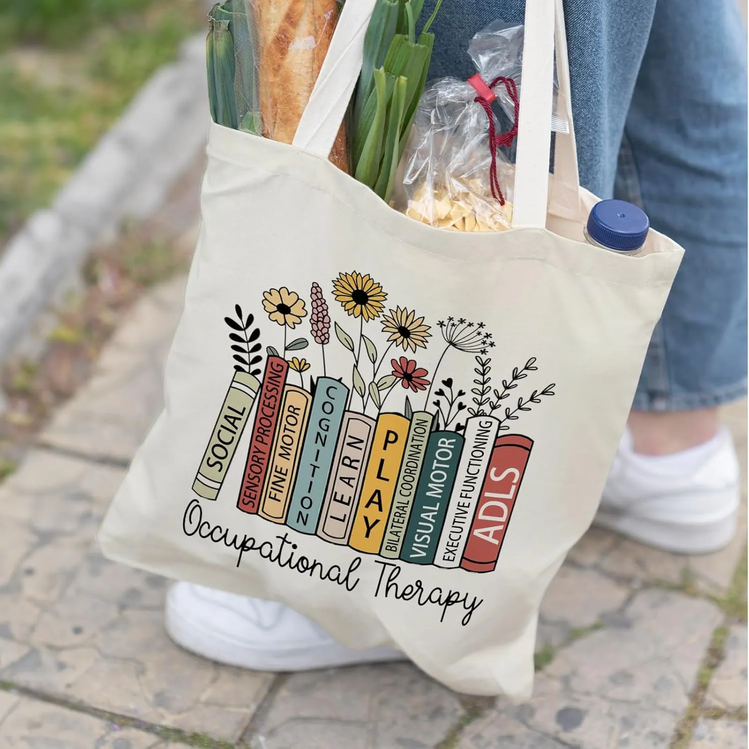 Occupational Therapist Gifts,OT Gifts, Occupational Therapist Canvas Tote Bags for Women, Reusable Grocery Bags