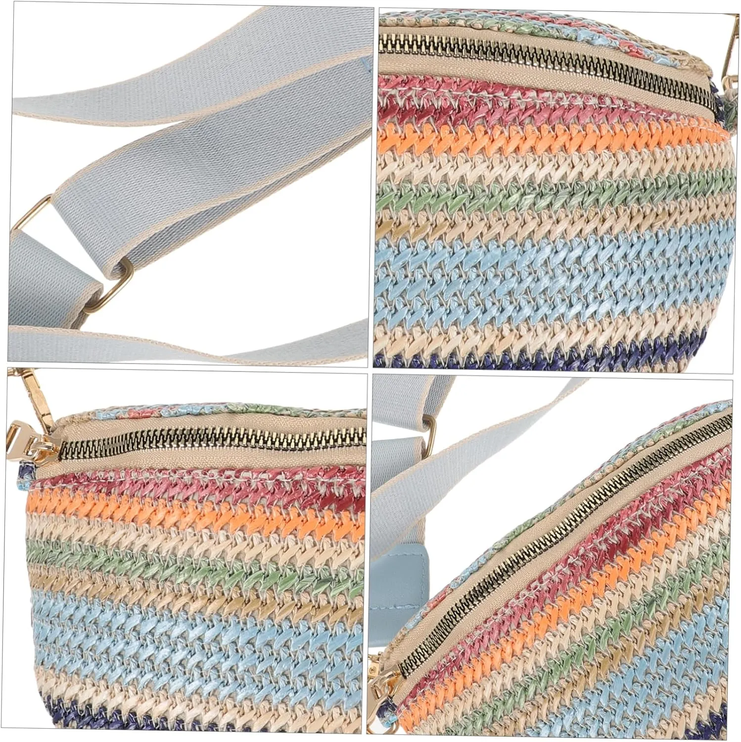 Pack Straw Chest Bag Decorative Waist Bags Fashion Belt Bag Outdoor Waist Bag Belt Bags for Women Trendy