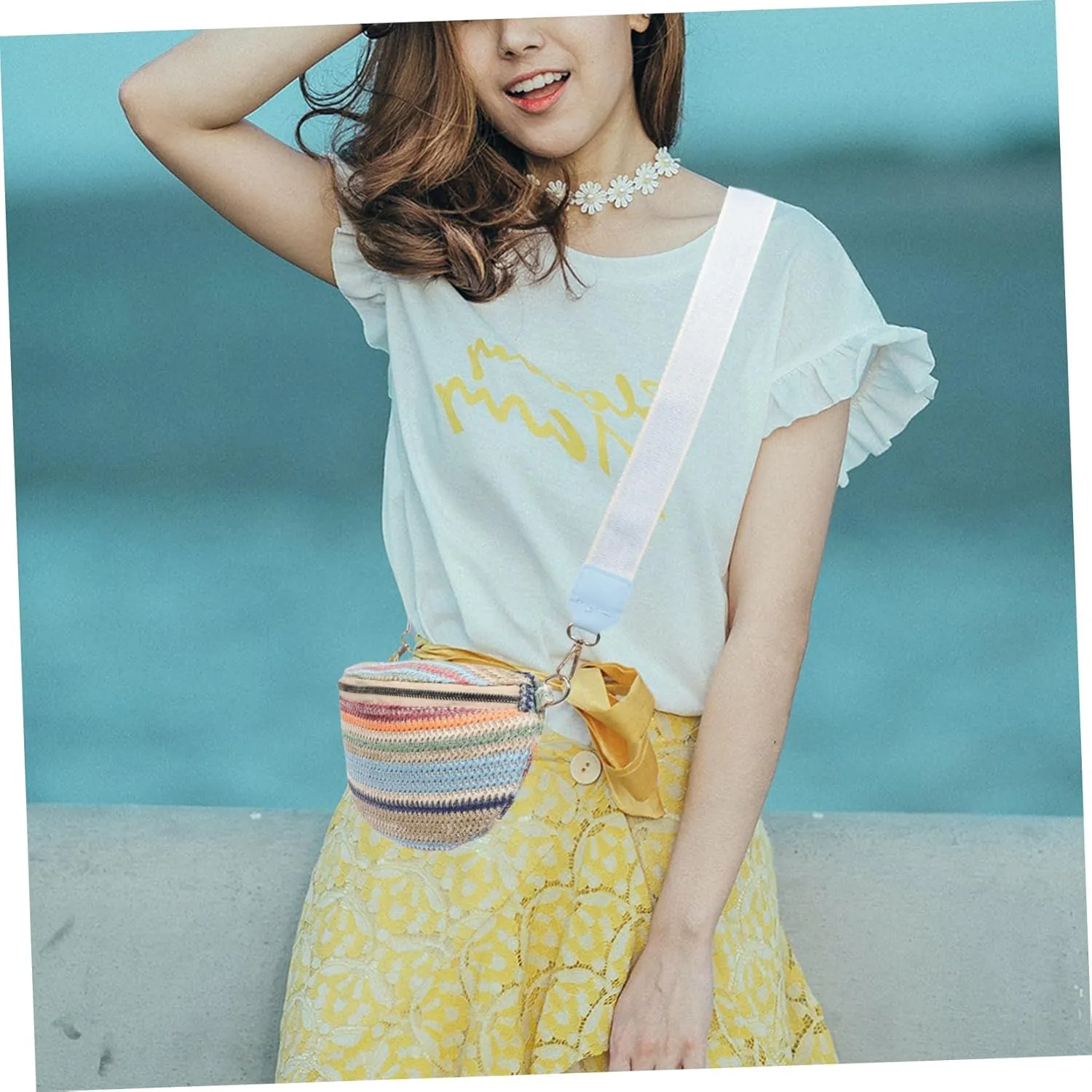 Pack Straw Chest Bag Decorative Waist Bags Fashion Belt Bag Outdoor Waist Bag Belt Bags for Women Trendy