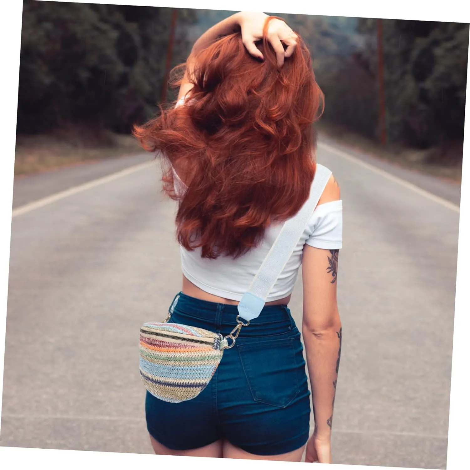 Pack Straw Chest Bag Decorative Waist Bags Fashion Belt Bag Outdoor Waist Bag Belt Bags for Women Trendy