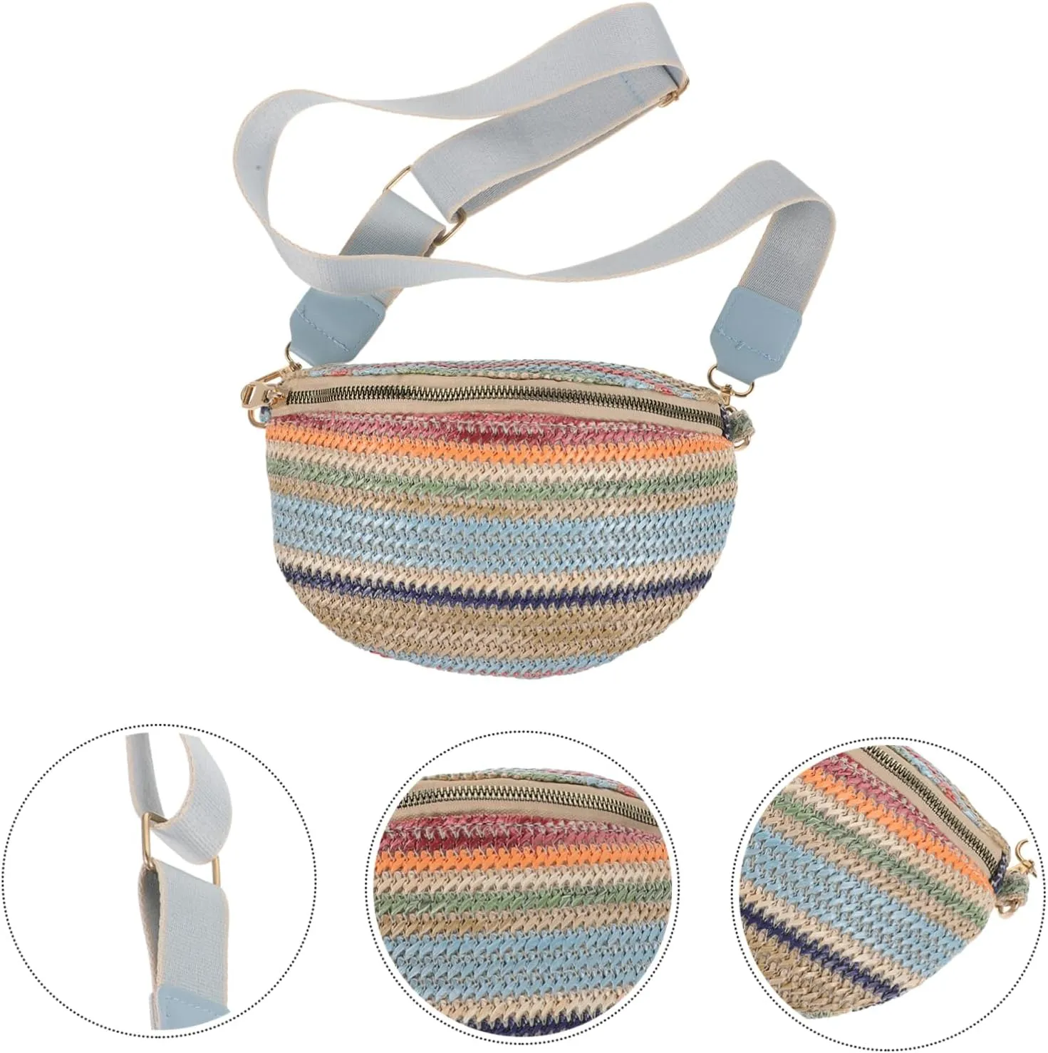 Pack Straw Chest Bag Decorative Waist Bags Fashion Belt Bag Outdoor Waist Bag Belt Bags for Women Trendy
