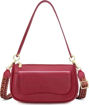 Peacocktion Shoulder Bag for Women Trendy Small Vegan Leather Crossbody Purses Handbags