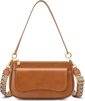 Peacocktion Shoulder Bag for Women Trendy Small Vegan Leather Crossbody Purses Handbags