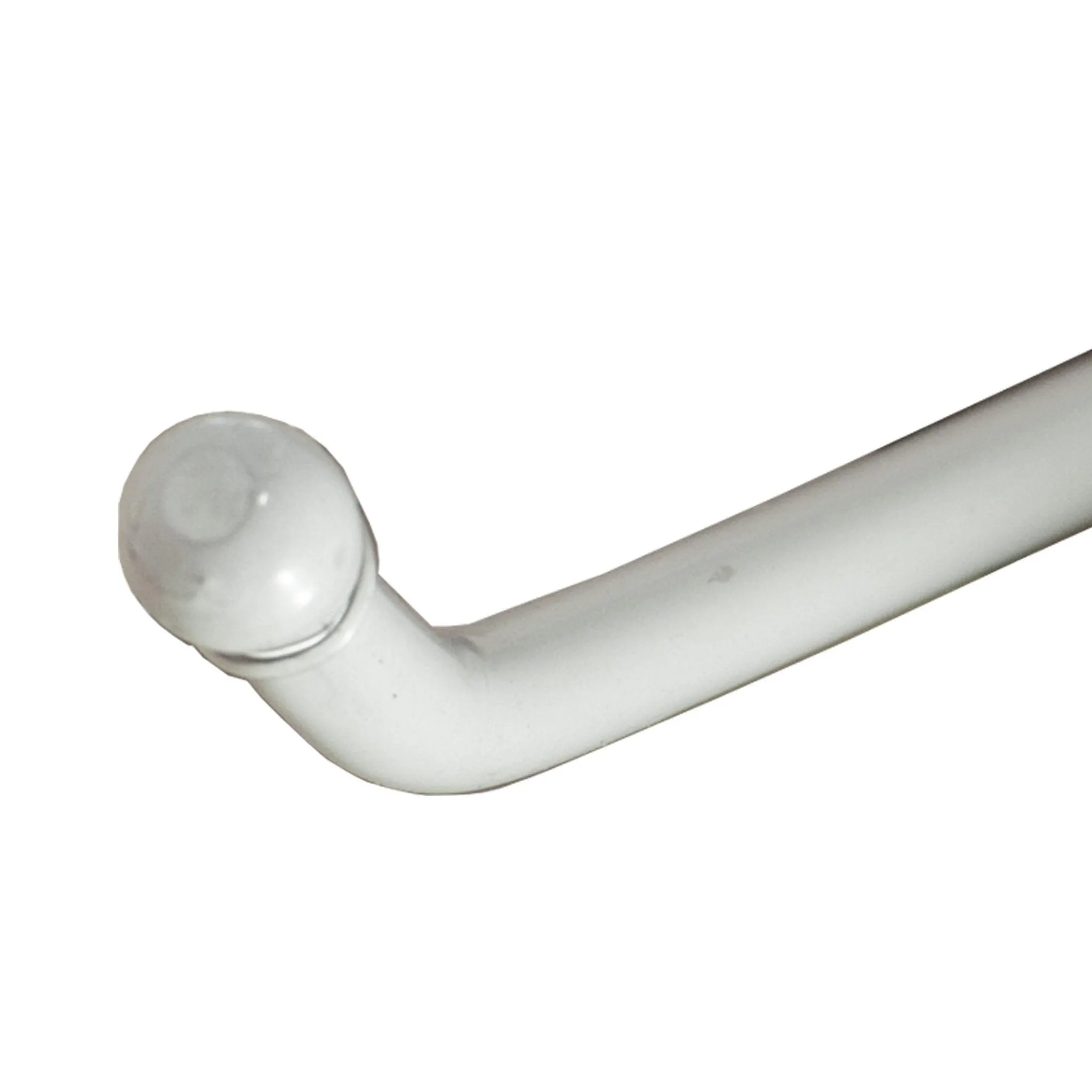 Peg Board Hooks, White Straight 10in Long