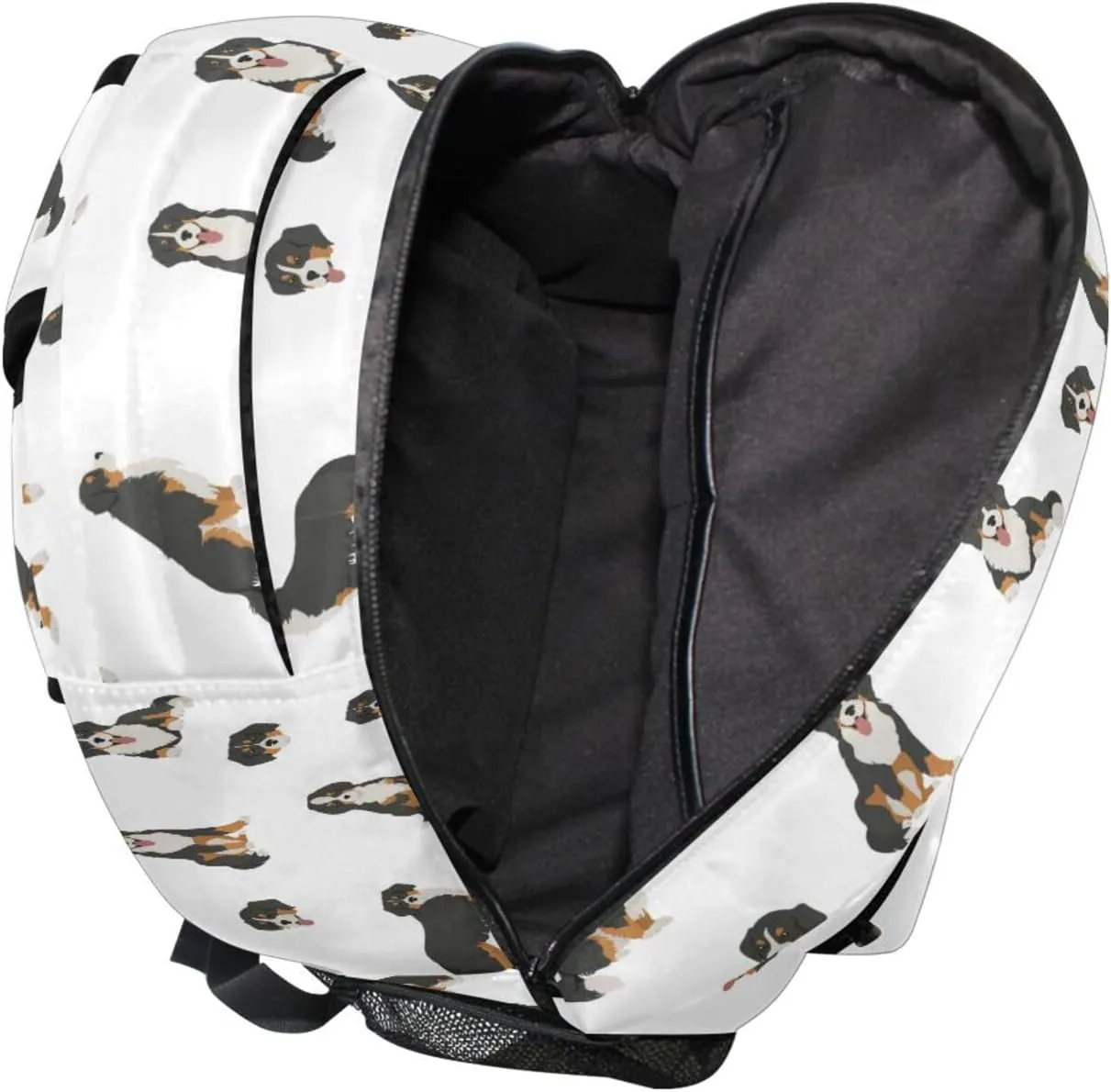 Pfrewn Custom Backpacks Personalized Bernese Mountain Dog Puppy Bookbag with Name Boys Girls School Backpack 16"