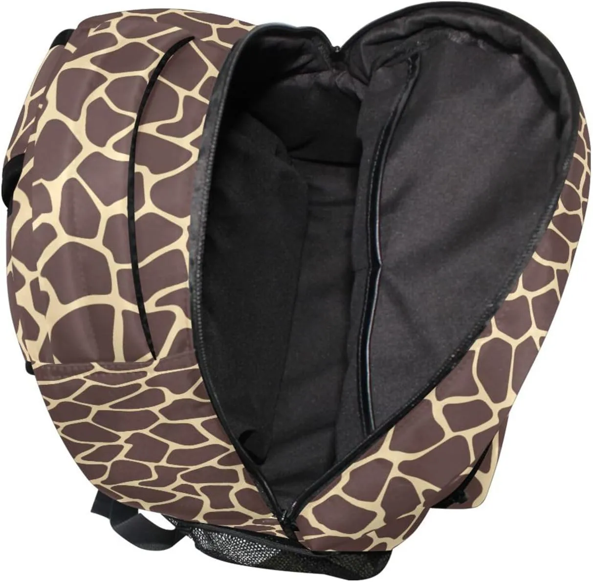 Pfrewn Custom Backpacks Personalized Colorful Giraffe Pattern Bookbag with Name Boys Girls School Backpack 17"
