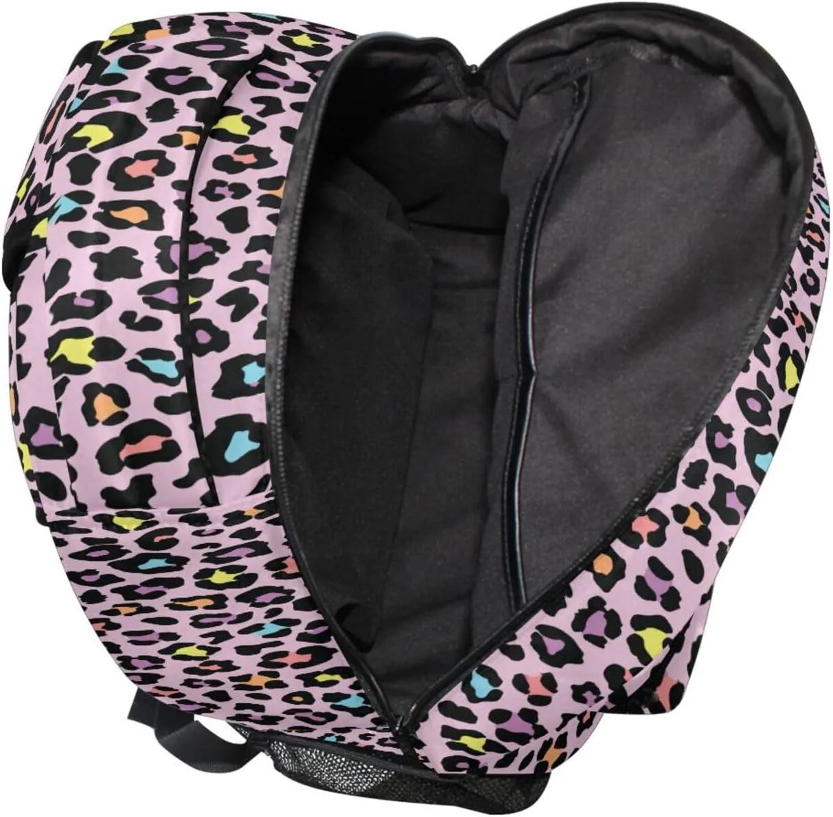 Pfrewn Custom Backpacks Personalized Cute Leopard Bookbag with Name Boys Girls School Backpack 16"