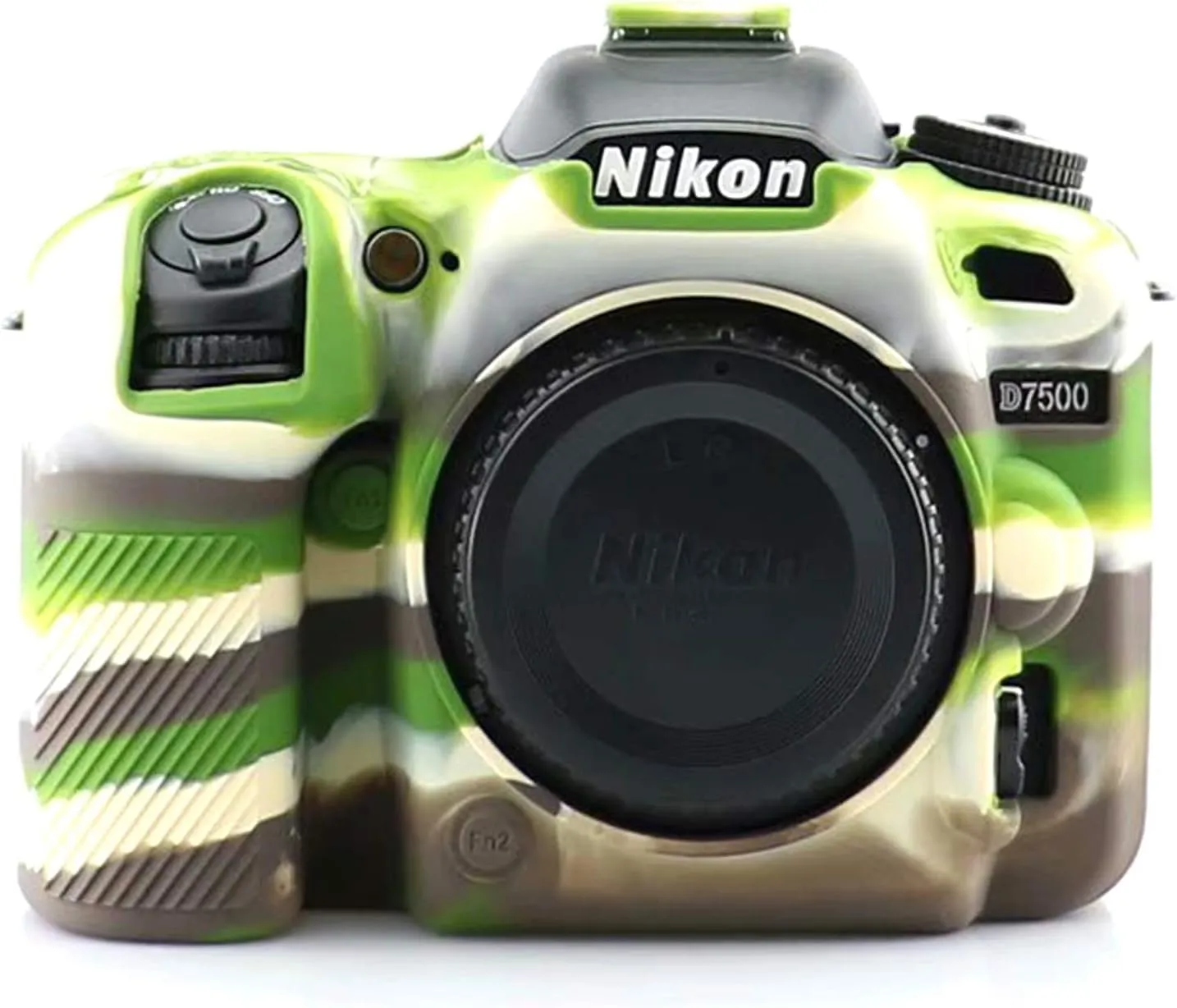 Professional Secure Silicone Camera Cases Bag Housing Rubber Body Skin for Nikon D7500 Digital SLR Camera (Green)