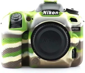 Professional Secure Silicone Camera Cases Bag Housing Rubber Body Skin for Nikon D7500 Digital SLR Camera (Green)