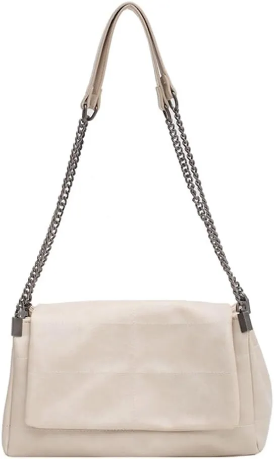 PU Leather Crossbody Bag Large Capacity Women Stylish Satchel Bags Adjustable Strap Solid Color Tote Bag Travel Ba