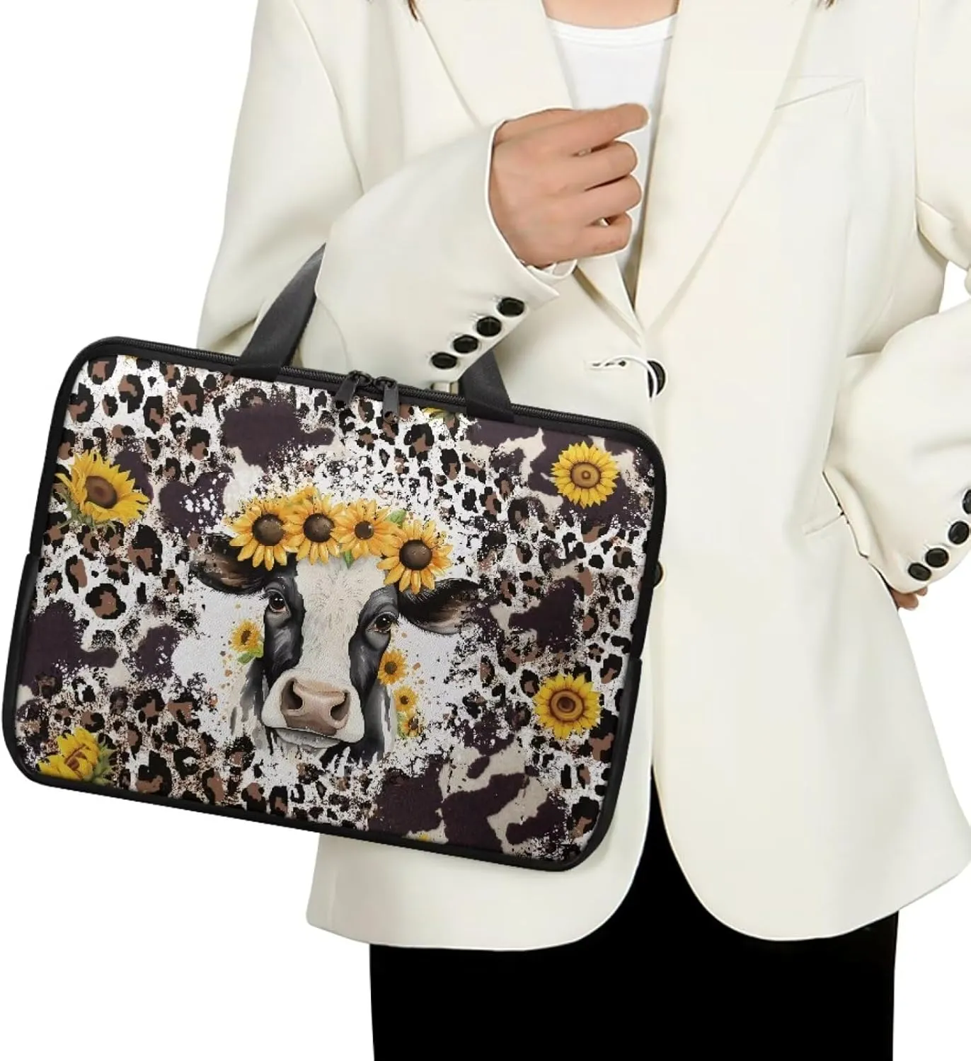 PU Leather Laptop Bag Design for Business Professional Commuter, Protective Sleeve Fits Laptop