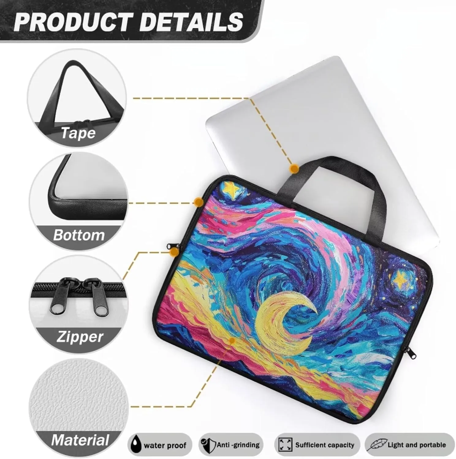 PU Leather Laptop Bag Design for Business Professional Commuter, Protective Sleeve Fits Laptop