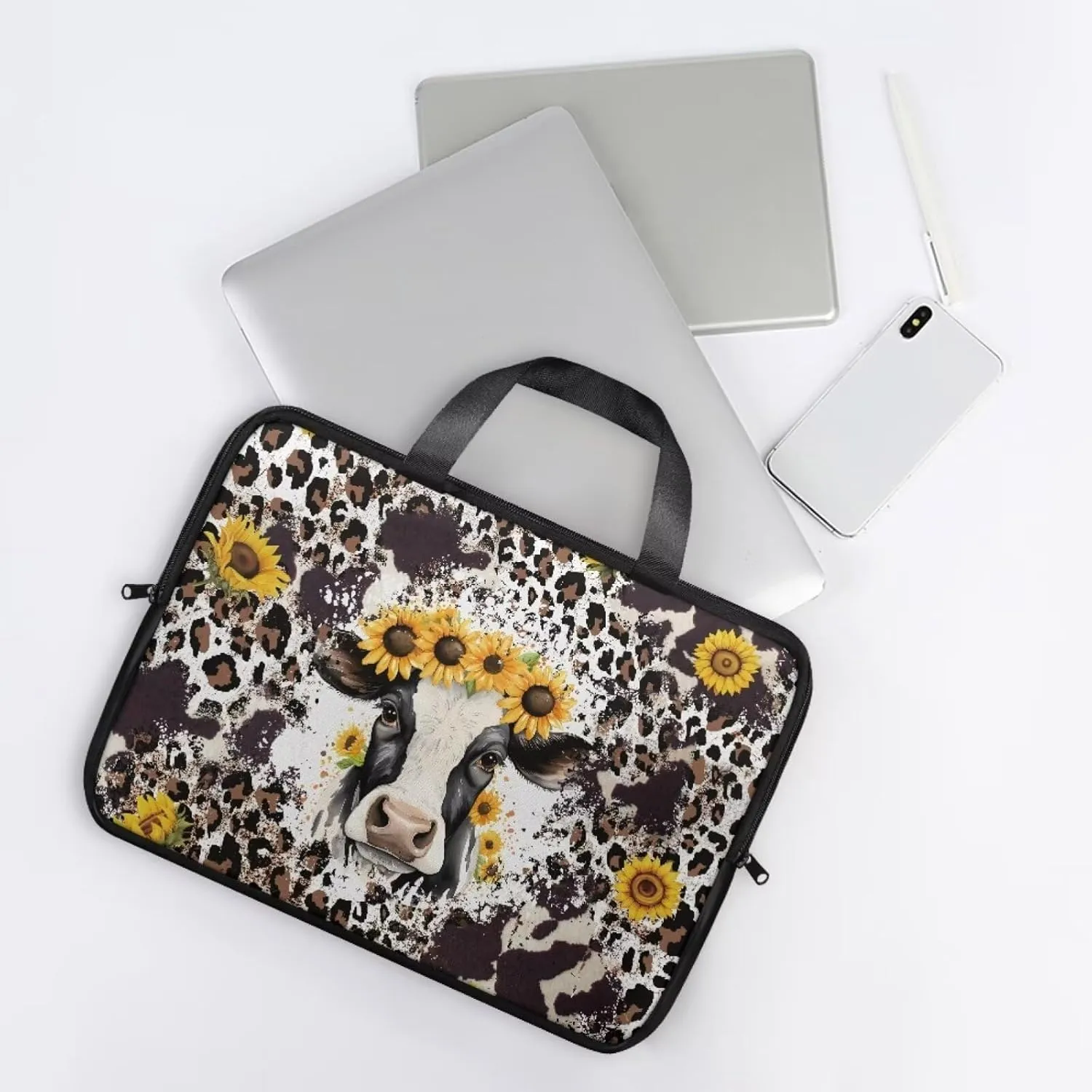 PU Leather Laptop Bag Design for Business Professional Commuter, Protective Sleeve Fits Laptop