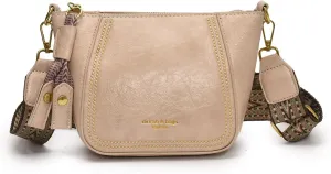 PU Leather Shoulder Bags for Women Lightweight Crossbody Purse with Adjustable Strap Fashion Bucket Bag