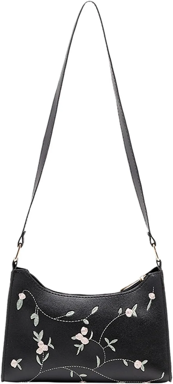 Puffer Tote Bag Mini Artificial Leather Embroidery Underarm Bag Phone Bag Shoulder Bag Messenger Bag For Shopping