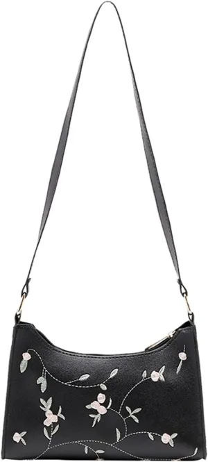 Puffer Tote Bag Mini Artificial Leather Embroidery Underarm Bag Phone Bag Shoulder Bag Messenger Bag For Shopping