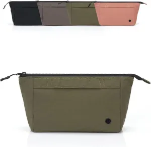 Purevave Large Cosmetic Bag for Women and Travel Makeup Organizer Pouch (Green)